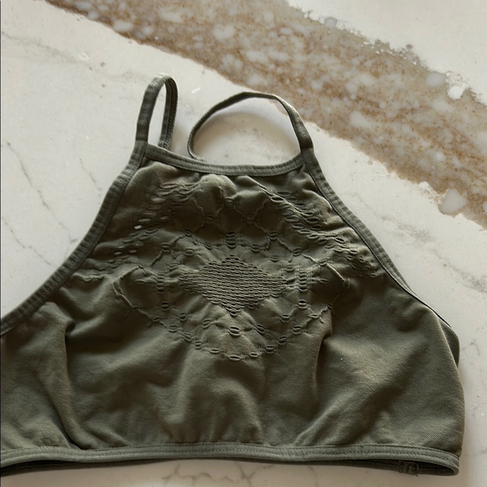 Olive Green Women's bralette, XS